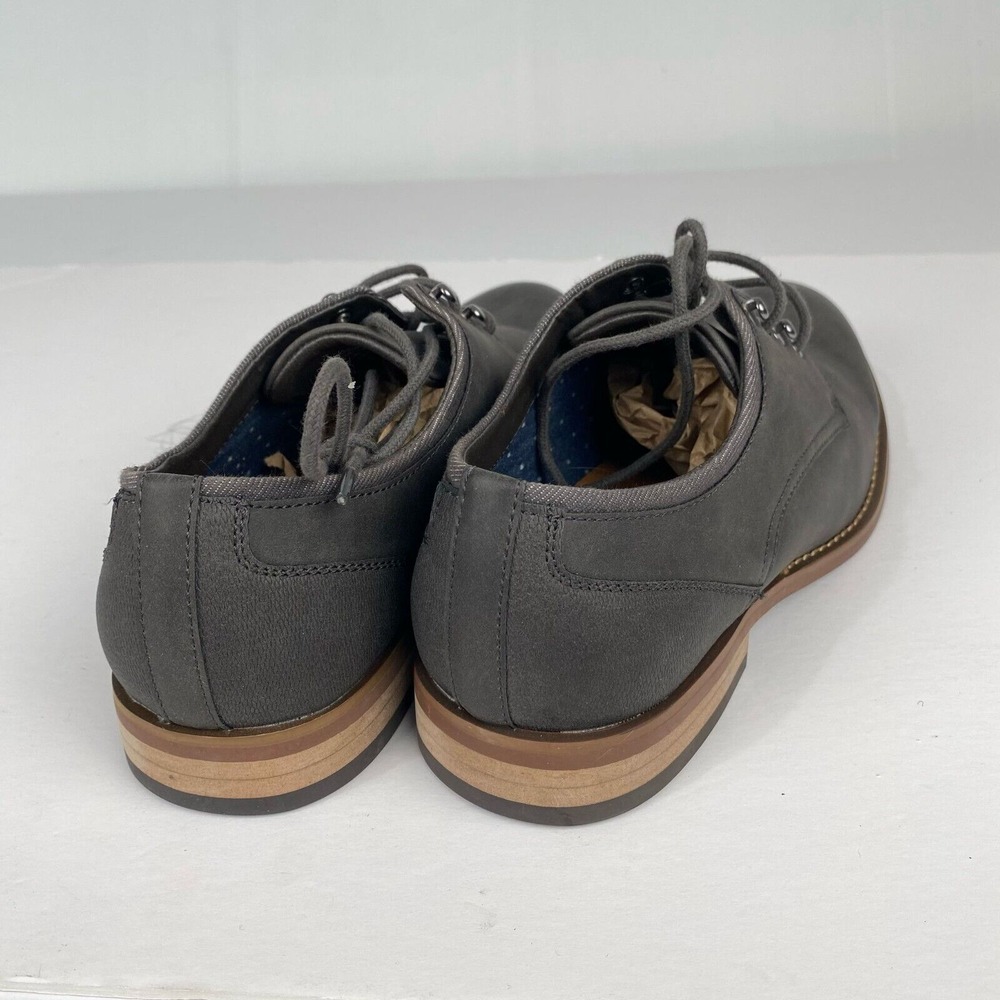 RYE Hawker Men's Dress Shoes Size 10 Formal Oxfords Grey Leather Lace Up Low Toe - Picture 16 of 16